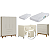 Quarto de Bebê Berço Evolution + Guarda Roupa + Cômoda Gaveteira Elfe Areia Fosco - Imagem 3