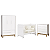 Quarto de Bebê Berço Evolution + Cômoda Gaveteira + Guarda Roupa 3 Portas Classic Branco Fosco - Imagem 1