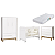 Quarto de Bebê Berço Evolution + Cômoda Gaveteira + Guarda Roupa 3 Portas Classic Branco Fosco - Imagem 2