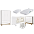 Quarto de Bebê Berço Evolution + Cômoda Gaveteira + Guarda Roupa 3 Portas Classic Branco Fosco - Imagem 3