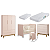Quarto de Bebê Berço Evolution + Cômoda Gaveteira + Guarda Roupa 3 Portas Classic Rosa Fosco - Imagem 3