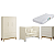 Quarto de Bebê Berço Evolution + Cômoda Gaveteira + Guarda Roupa 3 Portas Classic Areia Fosco - Imagem 2