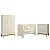Quarto de Bebê Berço Evolution + Cômoda Gaveteira + Guarda Roupa 3 Portas Classic Areia Fosco - Imagem 1