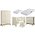 Quarto de Bebê Berço Evolution + Cômoda Gaveteira + Guarda Roupa 3 Portas Classic Areia Fosco - Imagem 3
