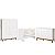 Quarto de Bebê Berço Evolution + Guarda Roupa + Cômoda Sapateira Elfe Branco Fosco - Imagem 1