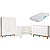 Quarto de Bebê Berço Evolution + Guarda Roupa + Cômoda Sapateira Elfe Branco Fosco - Imagem 2