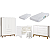 Quarto de Bebê Berço Evolution + Guarda Roupa + Cômoda Sapateira Elfe Branco Fosco - Imagem 3