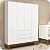 Quarto de Bebê Berço Evolution + Guarda Roupa + Cômoda Sapateira Elfe Branco Fosco - Imagem 5