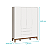 Quarto de Bebê Berço Evolution + Guarda Roupa + Cômoda Sapateira Elfe Branco Fosco - Imagem 12