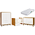 Quarto de Bebê Berço Evolution + Guarda Roupa + Cômoda Sapateira Elfe Branco Fosco/ Savana - Imagem 2