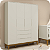 Quarto de Bebê Berço Evolution + Guarda Roupa + Cômoda Sapateira Elfe Areia Fosco - Imagem 5
