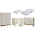 Quarto de Bebê Berço Evolution + Guarda Roupa + Cômoda Sapateira Elfe Areia Fosco - Imagem 3