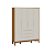 Quarto de Bebê Berço Evolution + Guarda Roupa + Cômoda Sapateira Elfe Areia Fosco/ Savana - Imagem 4