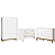 Quarto de Bebê Berço Evolution + Guarda Roupa 3 Portas + Cômoda Sapateira Elfe Branco Fosco - Imagem 1