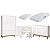 Quarto de Bebê Berço Evolution + Guarda Roupa 3 Portas + Cômoda Sapateira Elfe Branco Fosco - Imagem 3