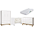 Quarto de Bebê Berço Evolution + Guarda Roupa 3 Portas + Cômoda Sapateira Elfe Branco Fosco - Imagem 2