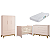 Quarto de Bebê Berço Evolution + Guarda Roupa 3 Portas + Cômoda Sapateira Elfe Rosa Fosco - Imagem 2