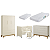 Quarto de Bebê Berço Evolution + Guarda Roupa 3 Portas + Cômoda Sapateira Elfe Areia Fosco - Imagem 3