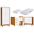 Quarto de Bebê Berço Evolution + Guarda Roupa + Cômoda 3 Gavetas Classic Branco Fosco/ Savana - Imagem 3