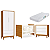 Quarto de Bebê Berço Evolution + Guarda Roupa + Cômoda 3 Gavetas Classic Branco Fosco/ Savana - Imagem 2