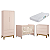 Quarto de Bebê Berço Evolution + Guarda Rousa + Cômoda 3 Gavetas Classic Rosa Fosco - Imagem 2