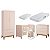 Quarto de Bebê Berço Evolution + Guarda Rousa + Cômoda 3 Gavetas Classic Rosa Fosco - Imagem 3