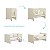 Quarto de Bebê Berço Evolution + Guarda Rousa + Cômoda 3 Gavetas Classic Areia Fosco - Imagem 6