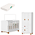Quarto de Bebe Berço Americano + Guarda Roupa Infantil 3P 3G Apolo Branco Fosco - Imagem 2