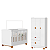 Quarto de Bebe Berço Americano + Guarda Roupa Infantil 3P 3G Apolo Branco Fosco - Imagem 1