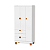 Quarto de Bebe Berço Americano + Guarda Roupa Infantil 3P 3G Apolo Branco Fosco - Imagem 3