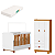 Quarto de Bebe Berço Americano + Guarda Roupa Infantil 3P 3G Apolo Branco Savana - Imagem 2
