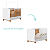 Quarto de Bebe Berço Americano + Guarda Roupa Infantil 3P 3G Apolo Branco Savana - Imagem 7