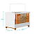 Quarto de Bebe Berço Americano + Guarda Roupa Infantil 3P 3G Apolo Branco Savana - Imagem 9