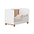 Quarto de Bebe Berço Americano + Guarda Roupa Infantil 3P 3G Apolo Branco Savana - Imagem 6