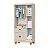 Quarto de Bebe Berço Americano + Guarda Roupa Infantil 3P 3G Apolo Areia Fosco - Imagem 4