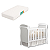 Berço Americano Mini Cama Branco Brilho Danny + Colchão - Imagem 1
