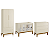 Quarto de Bebê Berço + Cômoda + Guarda Roupa Areia Classic - Imagem 1