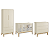 Quarto de Bebê Berço + Cômoda + Guarda Roupa Areia Classic - Imagem 6