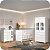 Quarto de Bebê Berço + Cômoda + Guarda Roupa Katatau Branco Fosco - Imagem 2