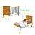 Quarto de Bebê Berço + Cômoda + Guarda Roupa Retrô Savana Theo - Imagem 2