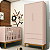 Quarto de Bebê Berço Evolution + Guarda Roupa 2 Portas Classic Rosa Fosco - Imagem 2