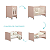 Quarto de Bebê Berço Evolution + Guarda Roupa 2 Portas Classic Rosa Fosco - Imagem 11