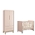 Quarto de Bebê Berço Evolution + Guarda Roupa 2 Portas Classic Rosa Fosco - Imagem 5