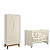Quarto de Bebê Berço Evolution + Guarda Roupa 2 Portas Classic Areia Fosco - Imagem 1