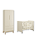 Quarto de Bebê Berço Evolution + Guarda Roupa 2 Portas Classic Areia Fosco - Imagem 5