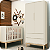 Quarto de Bebê Berço Evolution + Guarda Roupa 2 Portas Classic Areia Fosco - Imagem 6