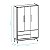 Quarto de Bebê Berço + Cômoda Sapateira + Guarda Roupa 3 Portas Areia Classic - Imagem 12
