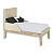 Quarto de Bebê Berço + Cômoda Sapateira + Guarda Roupa 3 Portas Areia Classic - Imagem 8