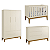 Quarto de Bebê Berço + Cômoda Sapateira + Guarda Roupa 3 Portas Areia Classic - Imagem 1