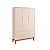 Quarto de Bebê Berço + Cômoda Sapateira + Guarda Roupa 3 Portas Rosa Classic - Imagem 5